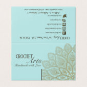 HÄKELARBEIT Künste - Visitenkarte Visitenkarten (Außenseite Aufgefaltet)