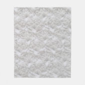 Häkelarbeit-Muschel-Stich-Garn-Grau u. Weiß Fleecedecke (Vorderseite)