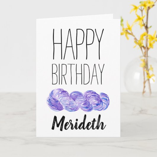 Häkelarbeit oder strickender personalisierter karte (Gelbe Blume)