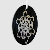 Häkelarbeit-Schneeflocke-Verzierung Ornament (Vorderseite)