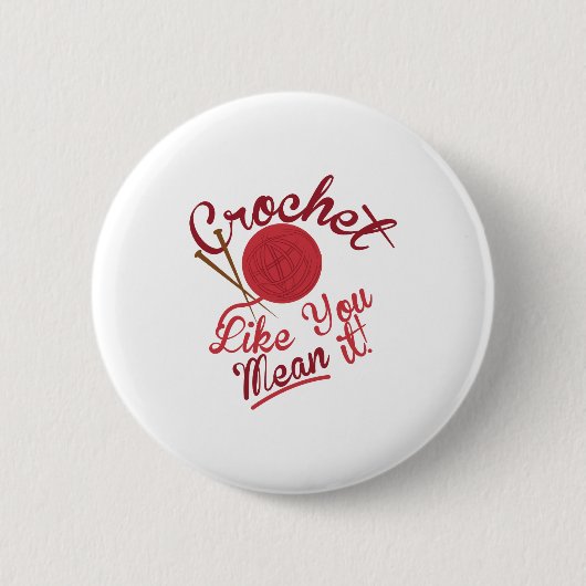 Häkelarbeit-Strick Button (Vorderseite)