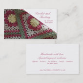 Häkelarbeit und strickende kundengerechte visitenkarte (Vorne/Hinten)