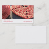 Häkelarbeit-Visitenkarte Visitenkarte (Vorne/Hinten)