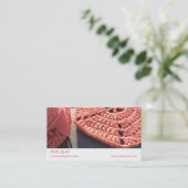 Häkelarbeit-Visitenkarte Visitenkarte (Stehend Vorderseite)