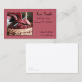 Häkelarbeit-Visitenkarte Visitenkarte (Vorne/Hinten)