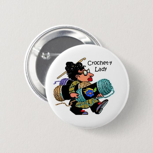 Häkelarbeit-y Dame Button (Vorne & Hinten)