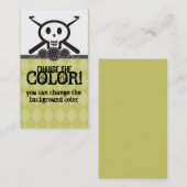 Häkelarbeithakenschädel mit Garn-Visitenkarte Visitenkarte (Vorne/Hinten)