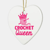 Häkelarbeitkönigin Keramik Ornament (Links)