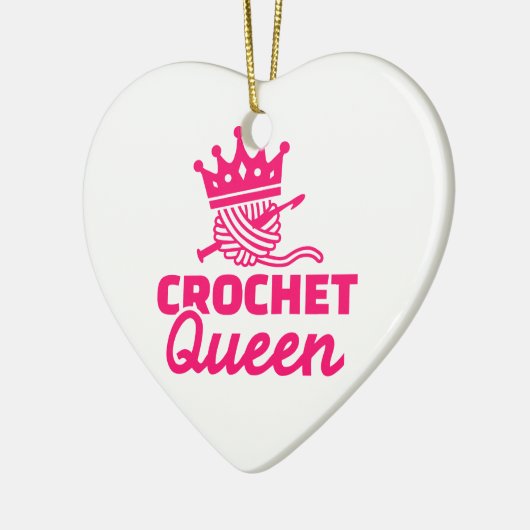 Häkelarbeitkönigin Keramik Ornament (Links)