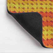 Häkelarbeitmuster - orange Muscheln Mousepad (Ecke)