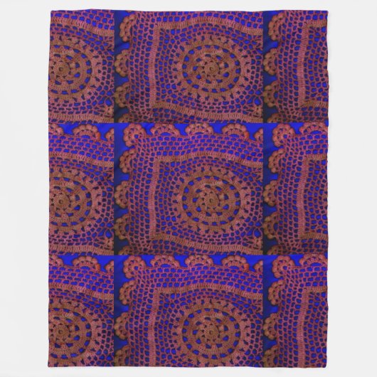 Häkelchen Fleecedecke (Vorderseite)