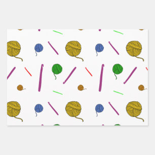 Häkelchen Geschenkpapier Set