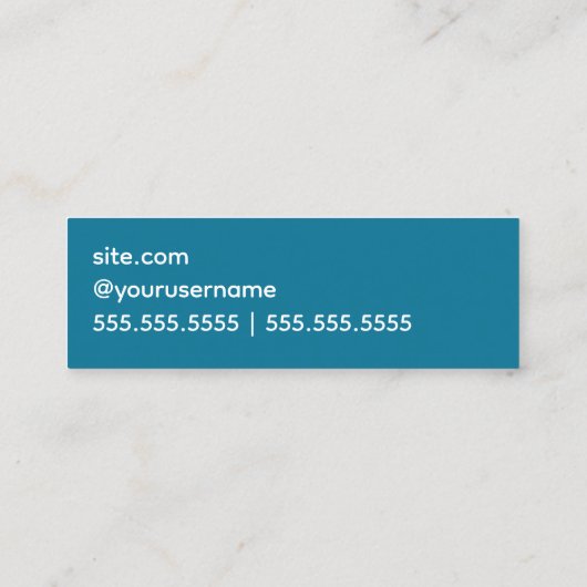 Häkelchen Mini Visitenkarte (Rückseite)