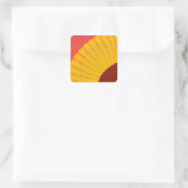 Häkeldeckchen, Fächer Quadratischer Aufkleber (Tasche)