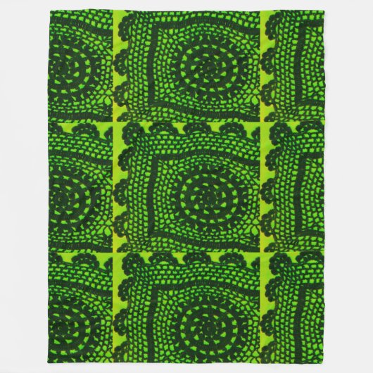 Häkeldesign Fleecedecke (Vorderseite)