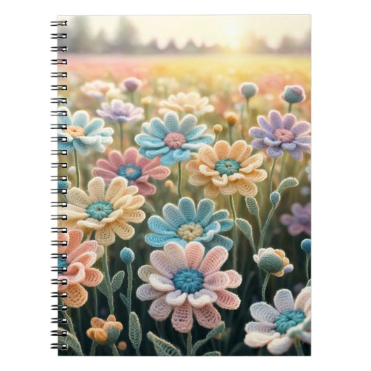 Häkelfl Blumen Notizblock (Vorderseite)