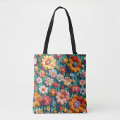 Häkelfl Blumen Tasche (Vorderseite)