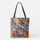 Häkelfl Blumen Tasche (Rückseite)