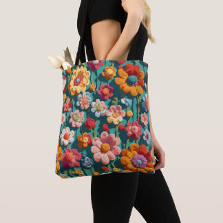 Häkelfl Blumen Tasche