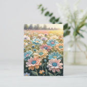 Häkelflora Postkarte (Stehend Vorderseite)