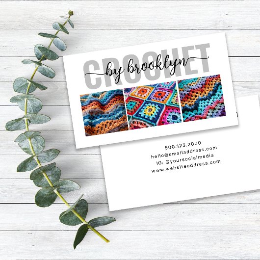 Häkelfotos Visitenkarte