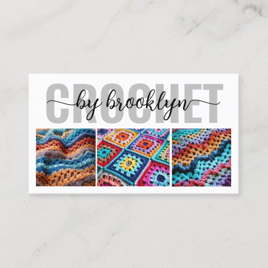 Häkelfotos Visitenkarte (Vorderseite)