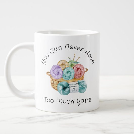 Häkelgarn Personalisiert Jumbo-Tasse (Links)