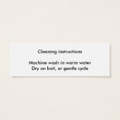 Häkelgeschenk-Etikett mit Waschanleitung (Rückseite)