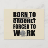 Häkelgeschenk lustiges Häkelangebot Feiertagspostkarte (Vorderseite)