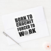 Häkelgeschenk lustiges Häkelangebot Quadratischer Aufkleber (Umschlag)