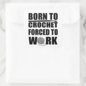 Häkelgeschenk lustiges Häkelangebot Quadratischer Aufkleber (Tasche)