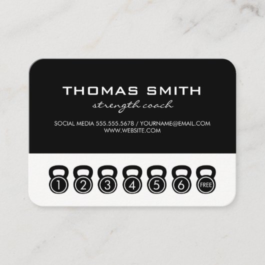 Häkelglocken/Lochkartensitzungen (schwarz / weiß) Treuekarte (Vorderseite)