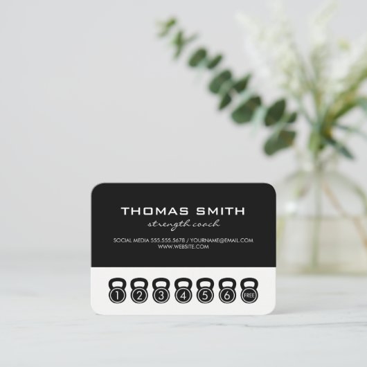 Häkelglocken/Lochkartensitzungen (schwarz / weiß) Treuekarte (Stehend Vorderseite)