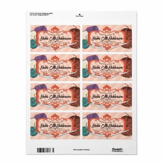 Häkelhaken aus Knetfäden mit Prägung (Vorne)