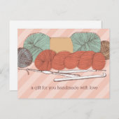 Häkelhaken aus Knetfäden mit Prägung Postkarte (Vorne/Hinten)