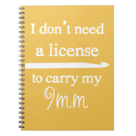 Häkelhaken-Lizenz-Handwerk {Dunkel} Notizblock