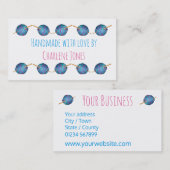 Häkelhaken und Garne, kundenspezifisch Visitenkarte (Vorne/Hinten)