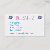 Häkelhaken und Garne, kundenspezifisch Visitenkarte (Rückseite)