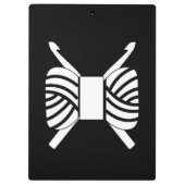 Häkelhaken und Garnhandwerke {Dark} Klemmbrett (Rückseite)