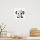 Häkelhühner Poster (Küche)