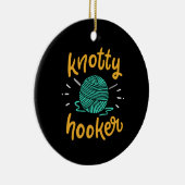 Häkelknitter für einen Crocheter Keramik Ornament (Rechts)