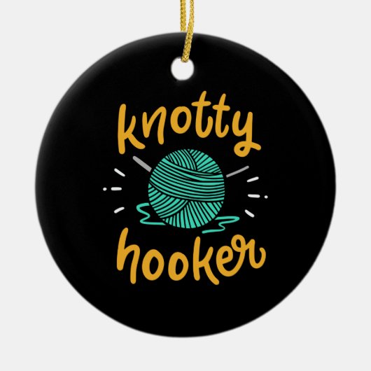 Häkelknitter für einen Crocheter Keramik Ornament (Vorne)