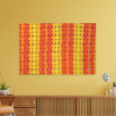 Häkelmuster - Orangefarbene Muscheln Leinwanddruck (Insitu (Wohnzimmer))