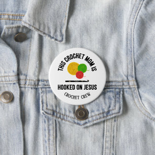 HÄKELMUTTER AN JESUS GEHÄKELT Häkel-Crew Button