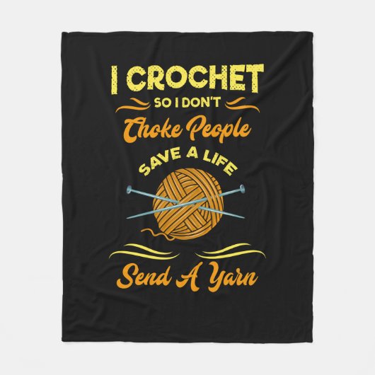 Häkeln Fleecedecke (Vorderseite)