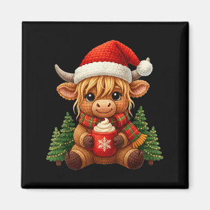 Häkeln Garn Süße Weihnachten Highland Kuh Santa Hu Magnet