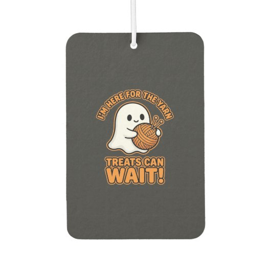 Häkeln Geister Garn Halloween Design Autolufterfrischer (Vorderseite)