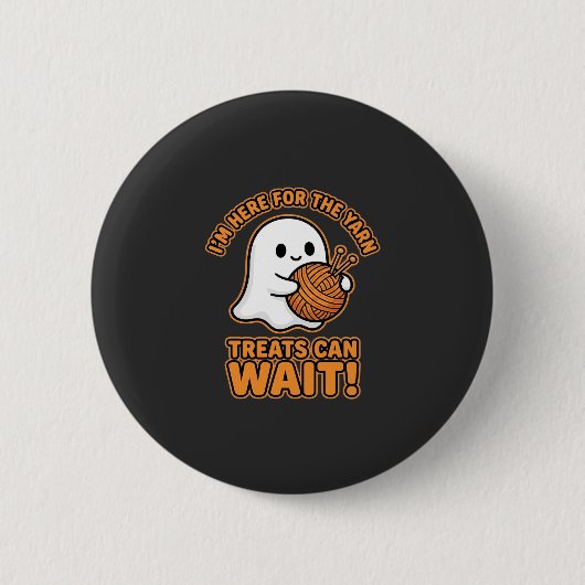 Häkeln Geister Garn Halloween Design Button (Vorderseite)