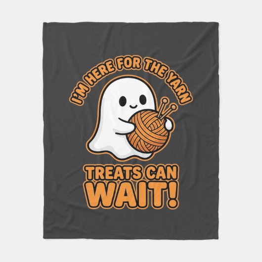 Häkeln Geister Garn Halloween Design Fleecedecke (Vorderseite)
