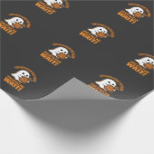 Häkeln Geister Garn Halloween Design Geschenkpapier (Ecke)